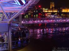 Огни ночного Лондона с феерического колеса обозрения