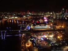 Огни ночного Лондона с феерического колеса обозрения