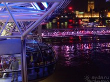 Огни ночного Лондона с феерического колеса обозрения