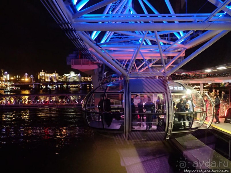 Огни ночного Лондона с феерического колеса обозрения