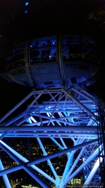 Огни ночного Лондона с феерического колеса обозрения