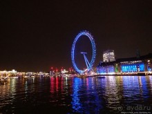 Огни ночного Лондона с феерического колеса обозрения