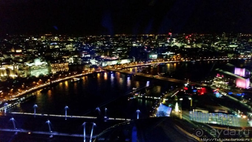 Огни ночного Лондона с феерического колеса обозрения