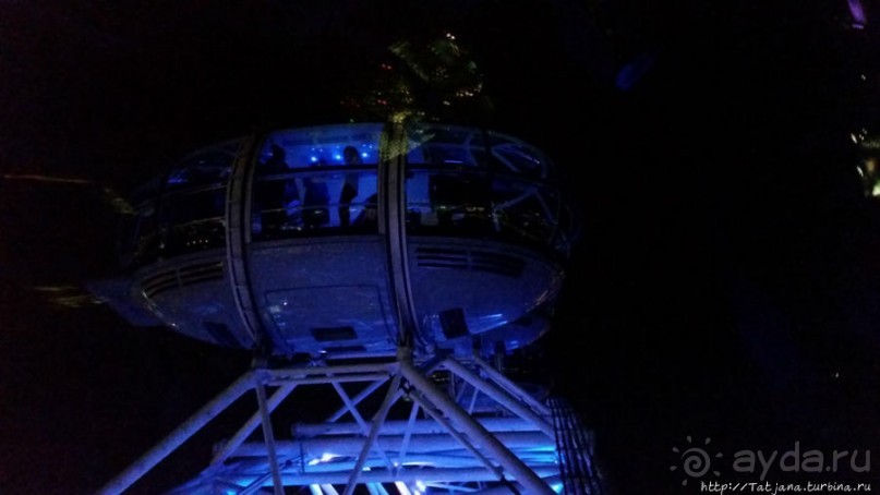 Огни ночного Лондона с феерического колеса обозрения