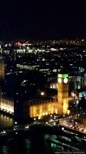 Огни ночного Лондона с феерического колеса обозрения