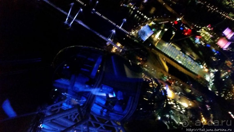 Огни ночного Лондона с феерического колеса обозрения