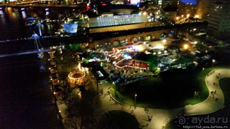 Огни ночного Лондона с феерического колеса обозрения