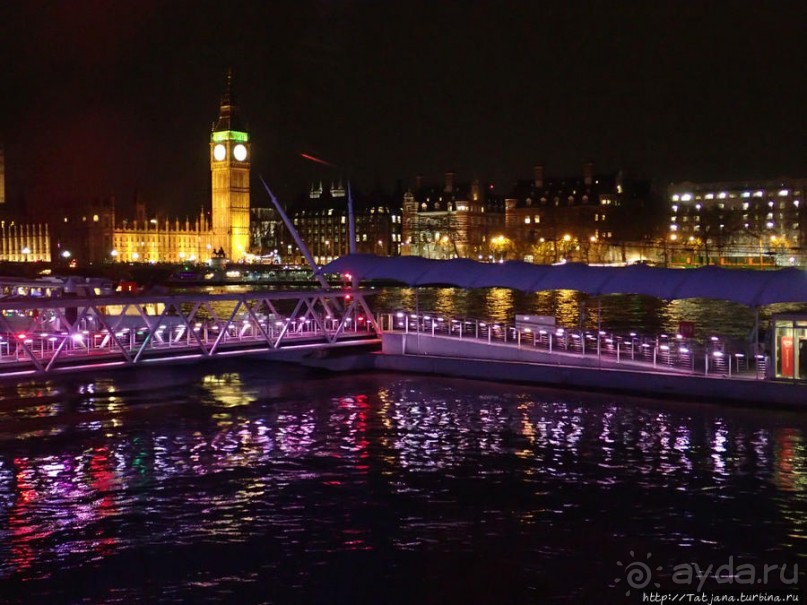 Огни ночного Лондона с феерического колеса обозрения