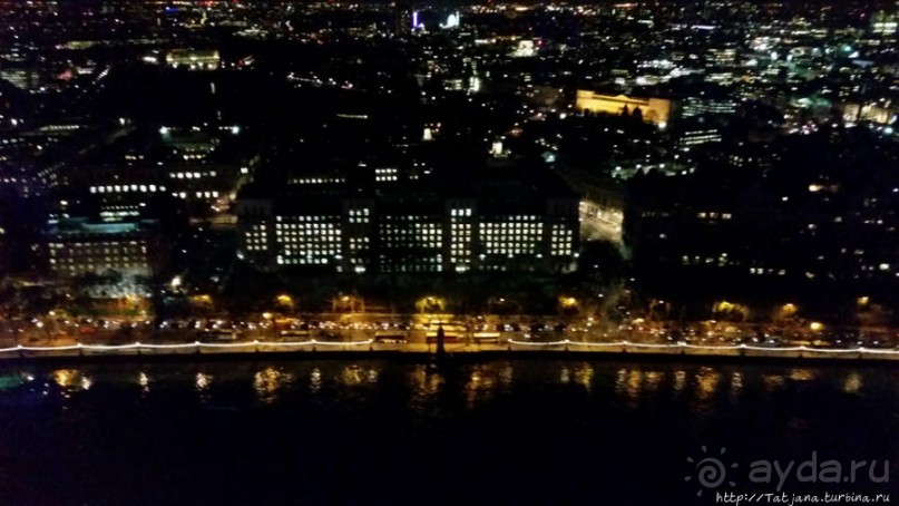 Огни ночного Лондона с феерического колеса обозрения