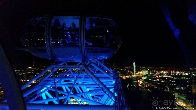 Огни ночного Лондона с феерического колеса обозрения