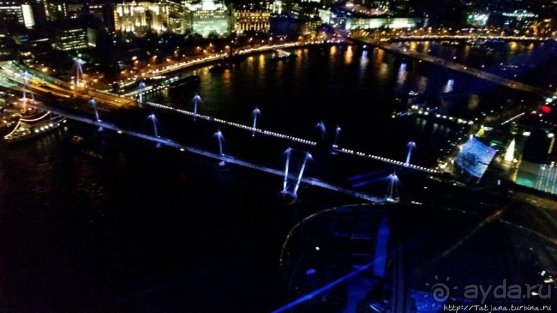 Огни ночного Лондона с феерического колеса обозрения