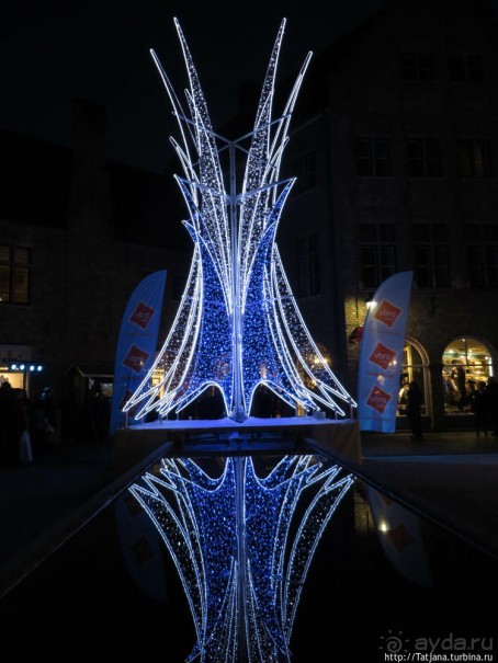 Таинственные улочки ночного Брюгге