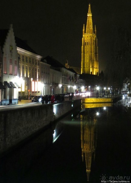 Таинственные улочки ночного Брюгге