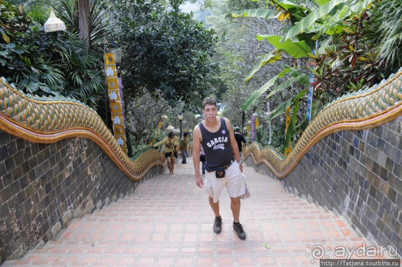 Ват Пхра Тхат Дой Сутхеп и лестница Нагов.