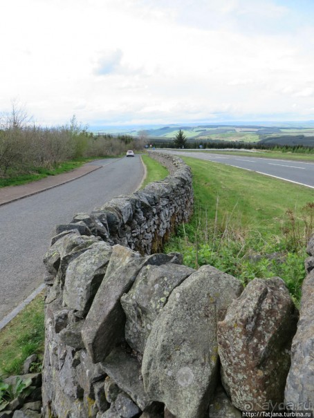 Как выглядит граница между Англией и Шотландией
