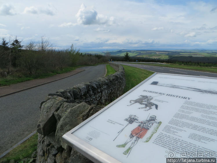 Как выглядит граница между Англией и Шотландией