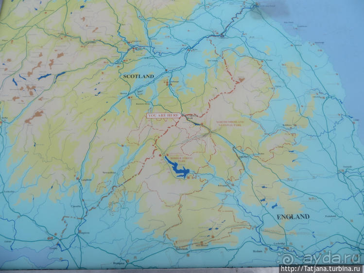 Как выглядит граница между Англией и Шотландией