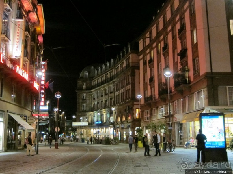 Страсбург в ночных огнях