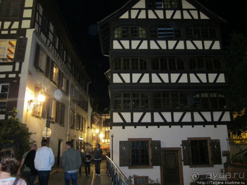 Страсбург в ночных огнях