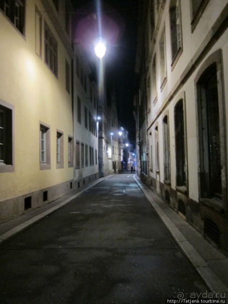 Страсбург в ночных огнях