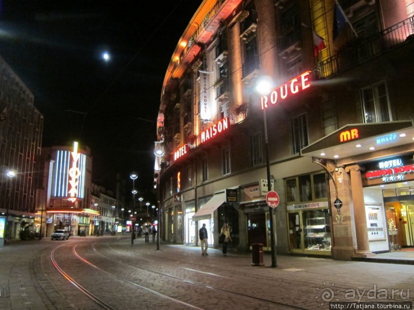 Страсбург в ночных огнях