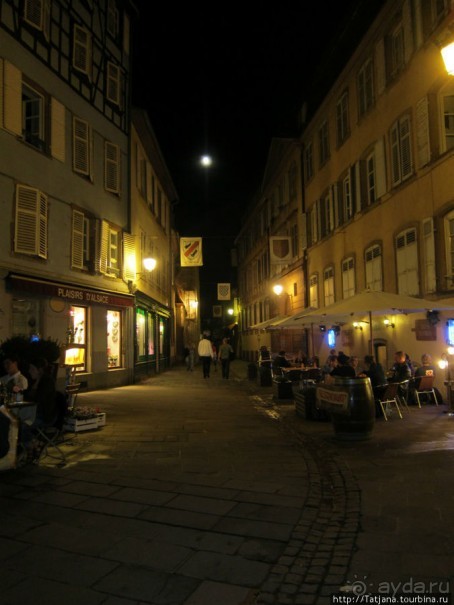 Страсбург в ночных огнях