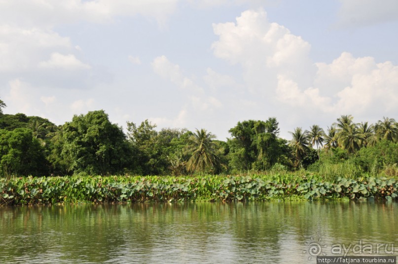 Прелестный плавучий ресторан на реке Квай.