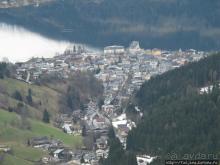 Вид на озеро Цель-ам-Зее с горнолыжного подьемника