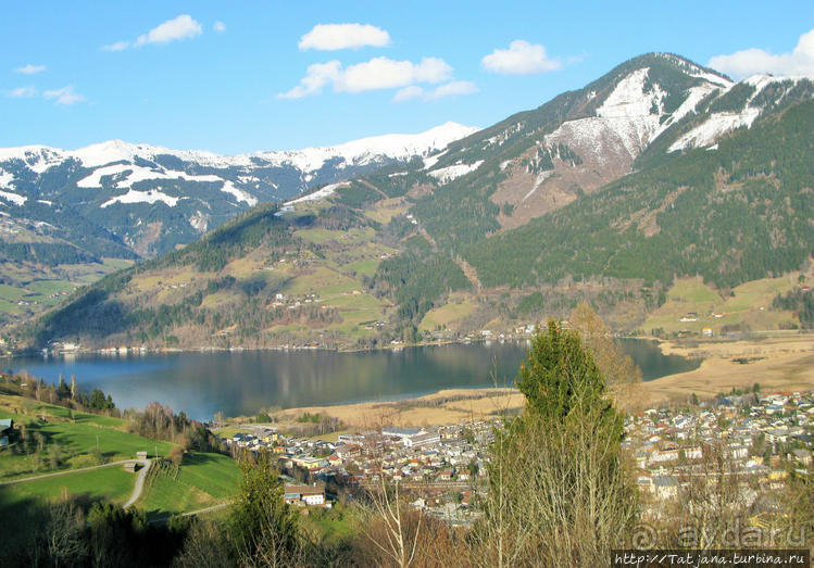 Альбом отзыва "Вид на озеро Цель-ам-Зее с горнолыжного подьемника"