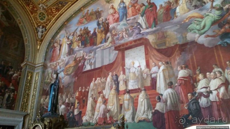 Потолок Сикстинской капеллы и путь к ней (Ватикан)