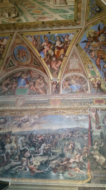 Потолок Сикстинской капеллы и путь к ней (Ватикан)