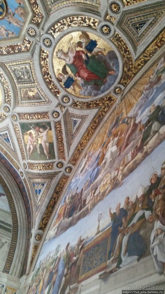 Потолок Сикстинской капеллы и путь к ней (Ватикан)