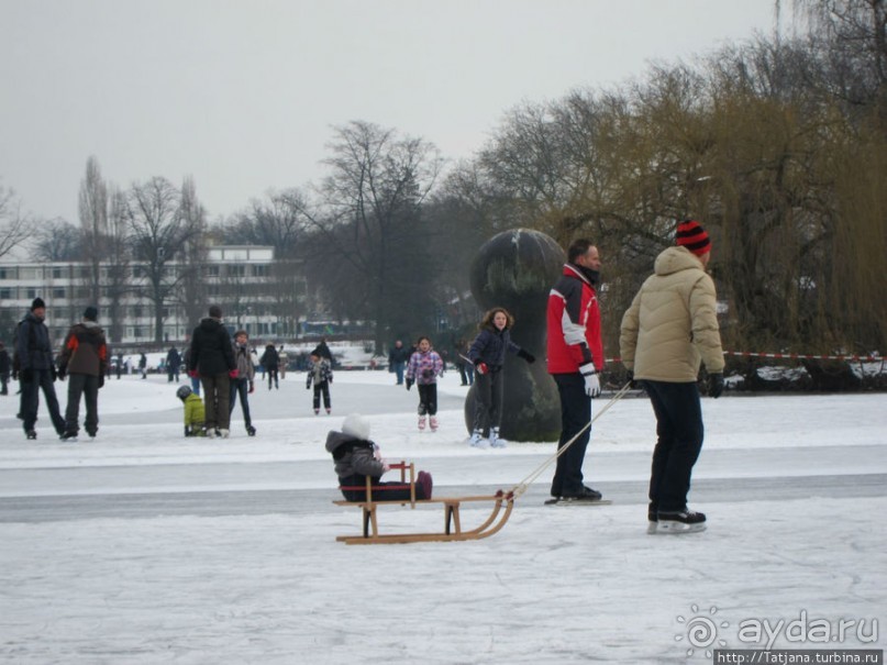 Наконец - то замерз "Уточкин" пруд... и все идут на каток
