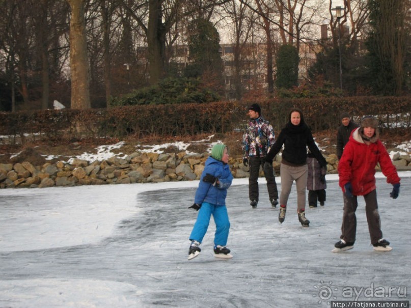 Наконец - то замерз "Уточкин" пруд... и все идут на каток