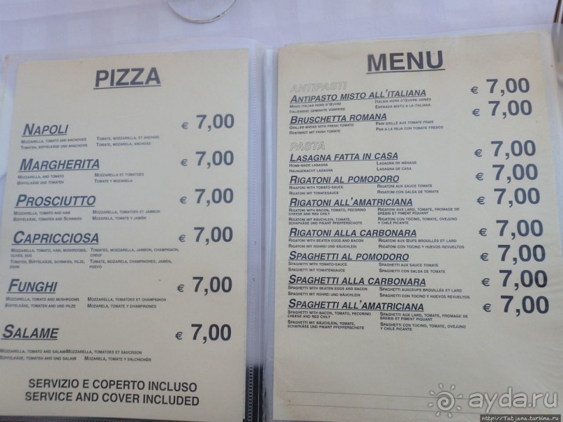 Очень радушный хозяин Giulio Massa и его вкусная кухня