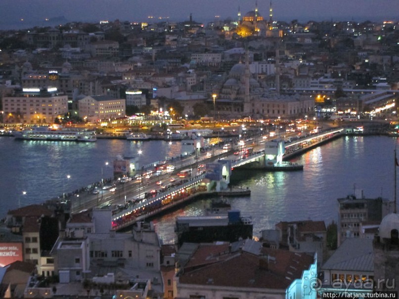 Прекрасный вид сверху с башни Галата
