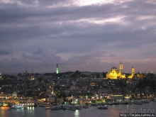 Прекрасный вид сверху с башни Галата