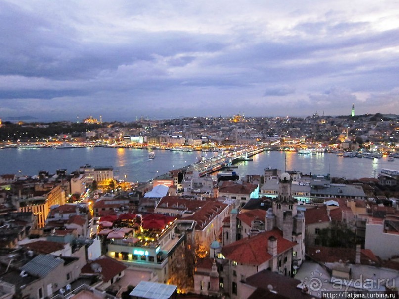 Прекрасный вид сверху с башни Галата