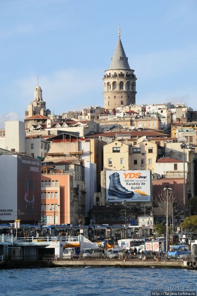 Прекрасный вид сверху с башни Галата