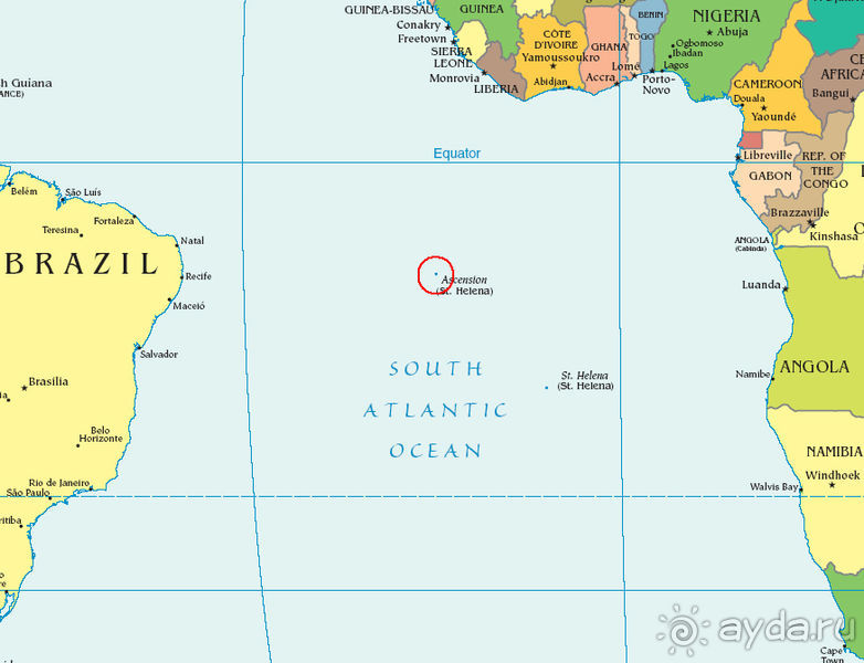 Остров Вознесения, южный Атлантический Океан (1/3)