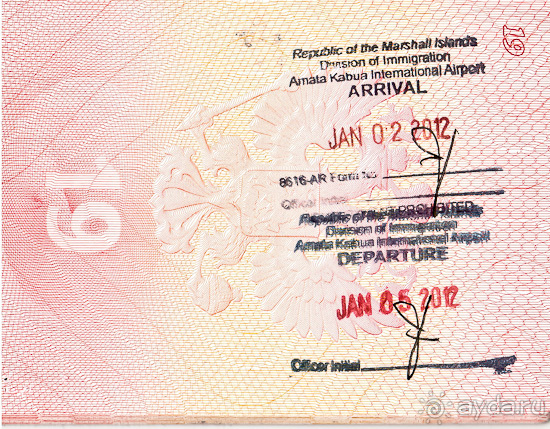 Виза на Маршалловы острова