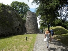 Бергамо - замок San Vigilio и холмы за городом