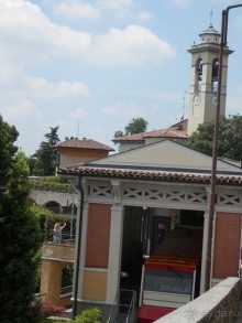 Бергамо - замок San Vigilio и холмы за городом