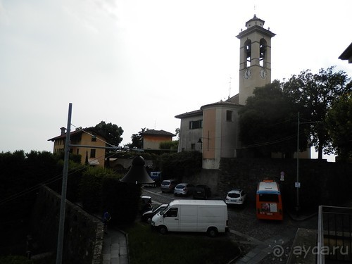 Бергамо - замок San Vigilio и холмы за городом