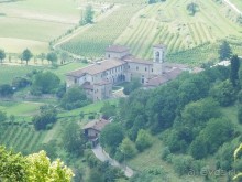 Бергамо - замок San Vigilio и холмы за городом