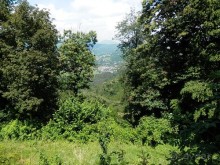 Бергамо - замок San Vigilio и холмы за городом