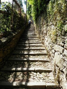 Бергамо - замок San Vigilio и холмы за городом