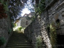 Бергамо - замок San Vigilio и холмы за городом