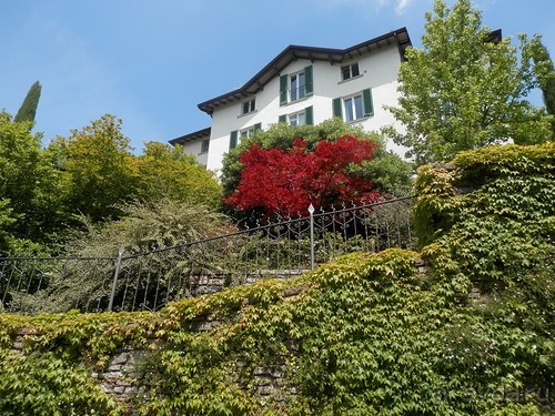 Бергамо - замок San Vigilio и холмы за городом