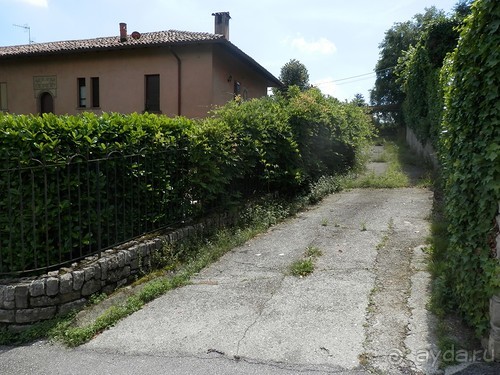 Бергамо - замок San Vigilio и холмы за городом